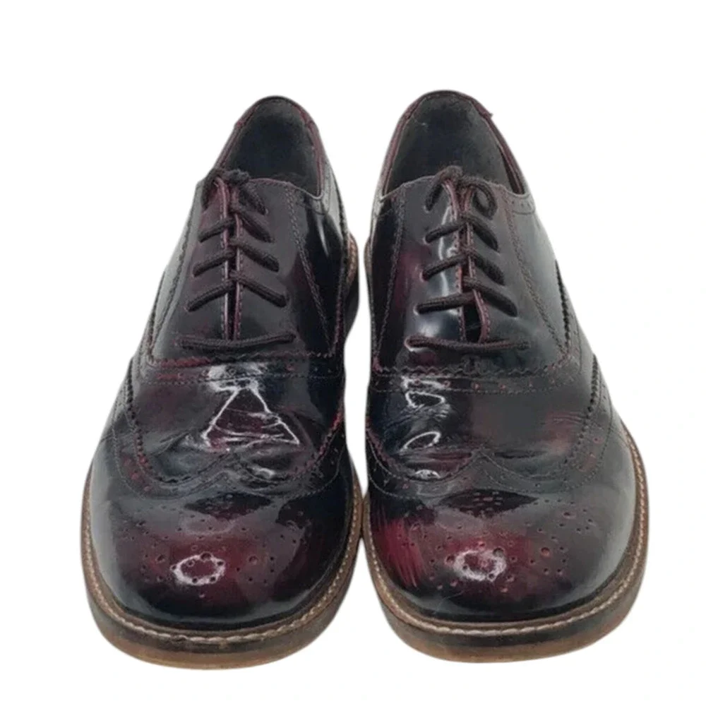Burgundy Wingtip Lace Up Oxfords Dress Shoes 10.5